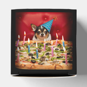 Chihuahua Birthday Pizza Pie Favour Box
