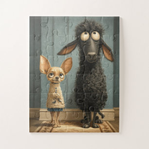 Chihuahua & Black Sheep – Funny Puzzle