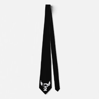 Chihuahua Black & White Pop Art Dog Face Neck Tie