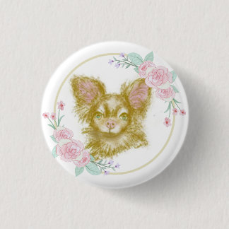 Chihuahua Blossoms Button