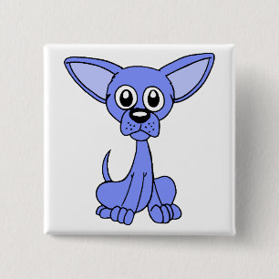 Chihuahua Blue 15 Cm Square Badge