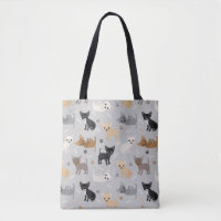 Chihuahua Bones and Paws Grey Tote Bag