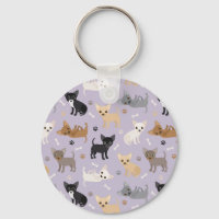 Chihuahua Bones and Paws Purple