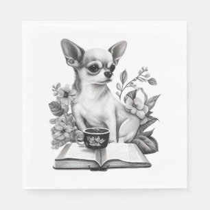 Chihuahua  Book  Coffee  Tea  Reading   Napkin