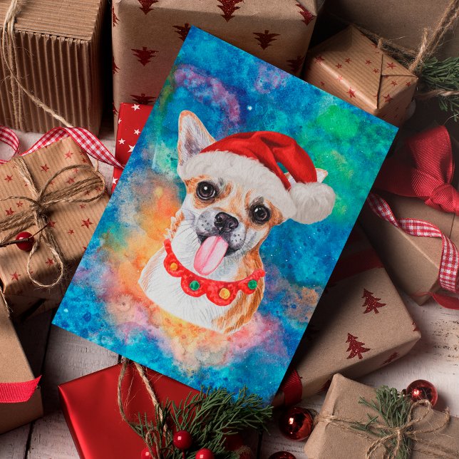 Chihuahua Breed Dog Christmas Holiday Postcard (Creator Uploaded)
