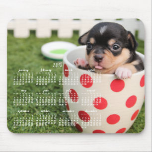 Chihuahua Calendar 2018 Custom Mouse Pad