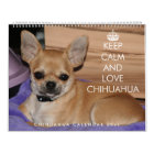 Chihuahua Calendar 2026 Keep Calm And Love