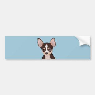 Chihuahua cartoon bumper sticker