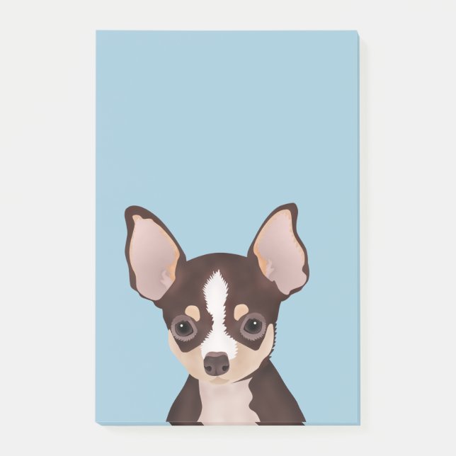 Chihuahua Cartoon Post-it Notes (Front)