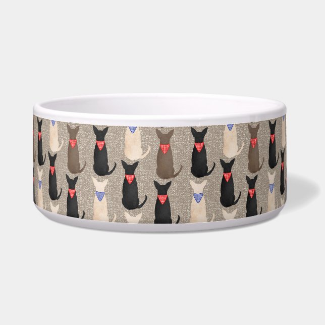 Chihuahua Ceramic Pet Bowl (Front)