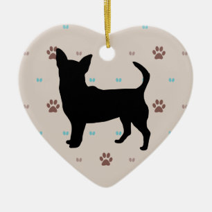 Chihuahua Ceramic Tree Decoration