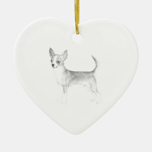Chihuahua Ceramic Tree Decoration