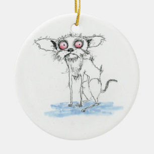Chihuahua Ceramic Tree Decoration