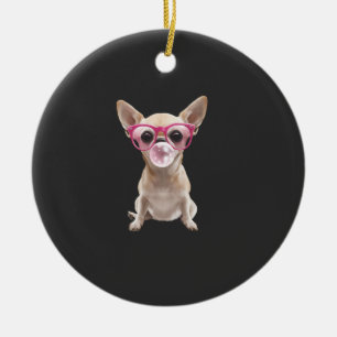 Chihuahua    ceramic tree decoration