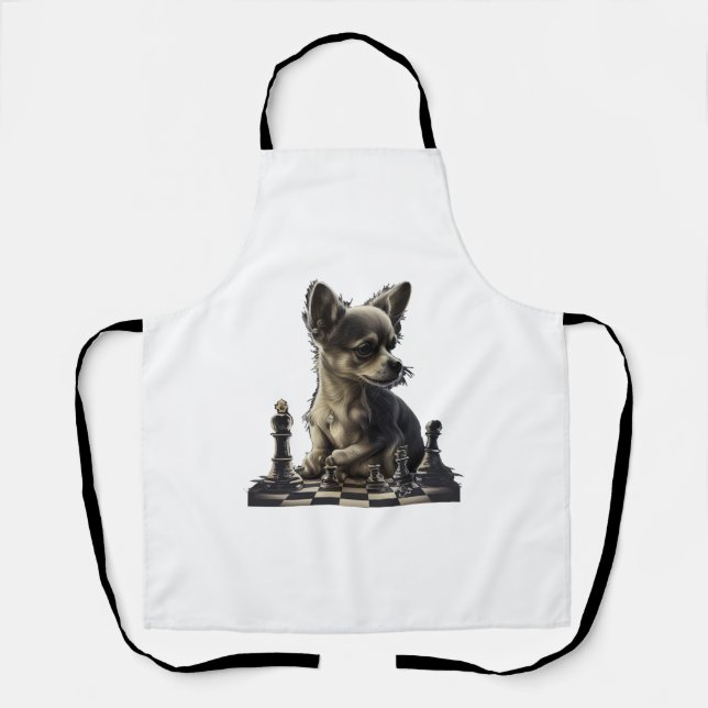 Chihuahua  Chess  Chess Player  Board  Queen  Apron (Front)
