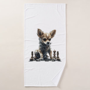 Chihuahua Chess Chess Player Board Queen Bath Towel