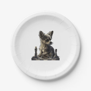 Chihuahua Chess Chess Player Board Queen Paper Plate