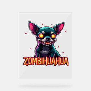 Chihuahua Chi Chichi Chiwawa Zombie Dog Halloween  Acrylic Sign