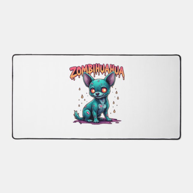Chihuahua Chi Chichi Chiwawa Zombie Dog Halloween  Desk Mat (Front)