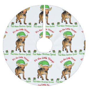 Chihuahua Christmas Brushed Polyester Tree Skirt