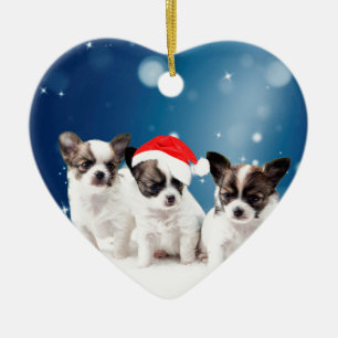 Chihuahua Christmas Ceramic Tree Decoration