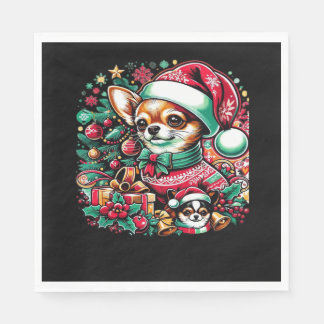 Chihuahua Christmas Cheer! Classic T-Shirt Napkin