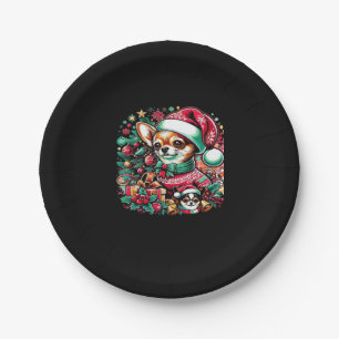 Chihuahua Christmas Cheer! Classic T-Shirt Paper Plate