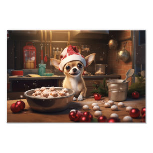 Chihuahua Christmas Cookies Festive Holiday Photo Print
