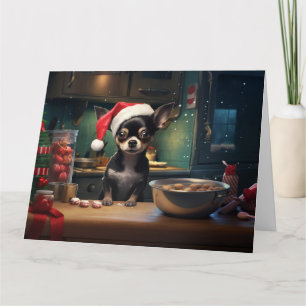 Chihuahua Christmas Cookies Holiday Card