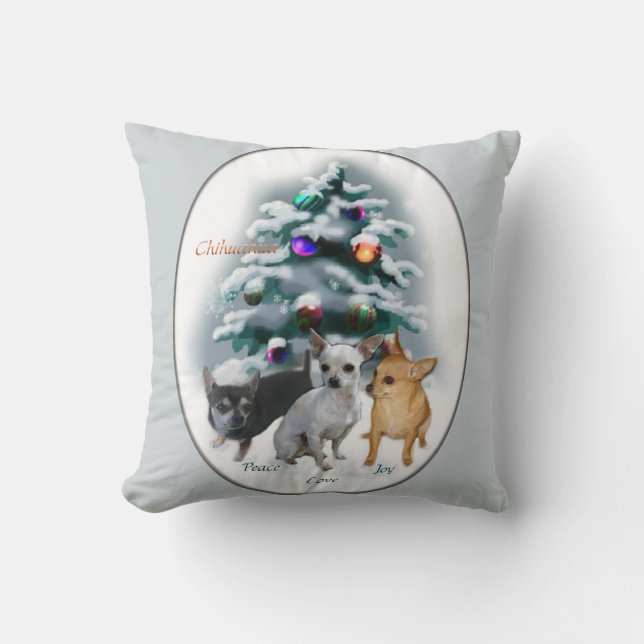 Chihuahua Christmas Cushion (Front)