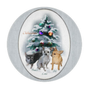Chihuahua Christmas Cutting Board