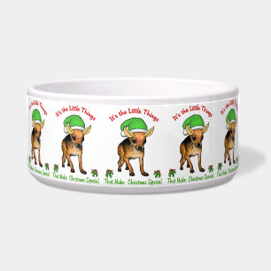 Chihuahua Christmas Dog Bowl