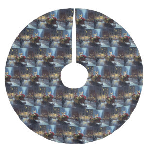 chihuahua Christmas Festive Season Brushed Polyester Tree Skirt