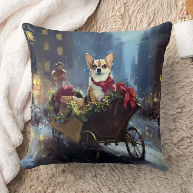 chihuahua Christmas Festive Season Cushion (Blanket)