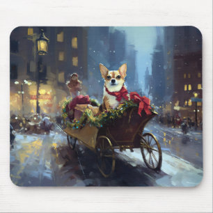 chihuahua Christmas Festive Season Mouse Mat