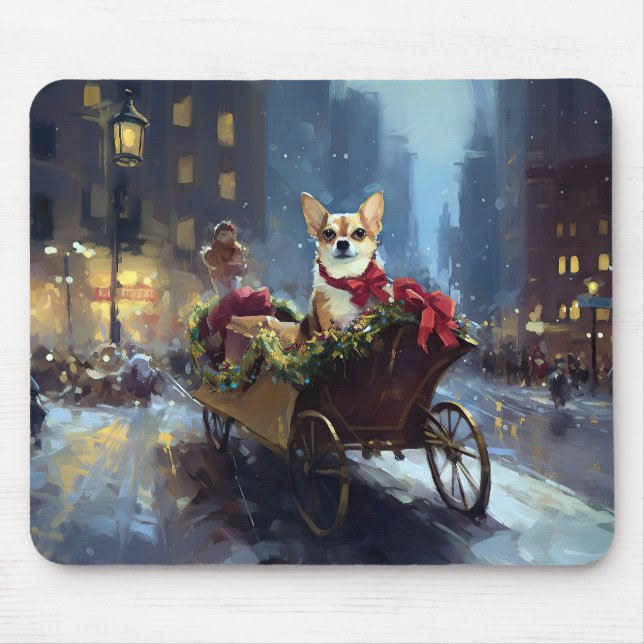 chihuahua Christmas Festive Season Mouse Mat (Front)