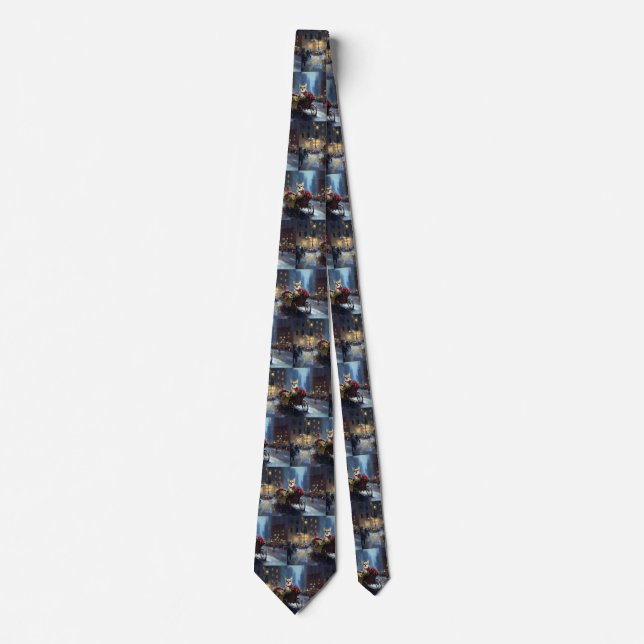 chihuahua Christmas Festive Season Tie (Front)