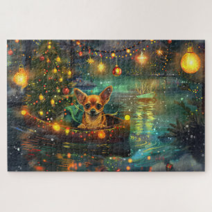 Chihuahua Christmas Festive Voyage Jigsaw Puzzle