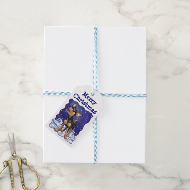 Chihuahua Christmas Gift Tags (With Twine)