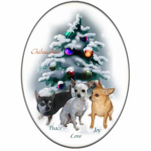 Chihuahua Christmas Gifts Ornament Photo Sculpture Decoration