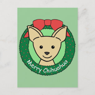 Chihuahua Christmas Holiday Postcard