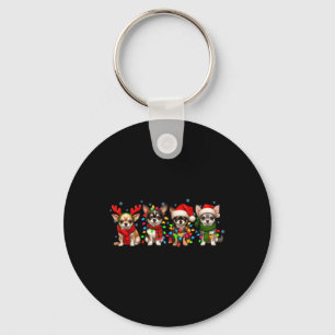 Chihuahua Christmas  Key Ring