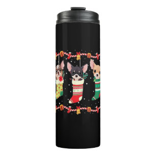 Chihuahua Christmas Lights Funny Xmas Dog Lover Es Thermal Tumbler