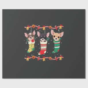 Chihuahua Christmas Lights Funny Xmas Dog Lover Es Wrapping Paper
