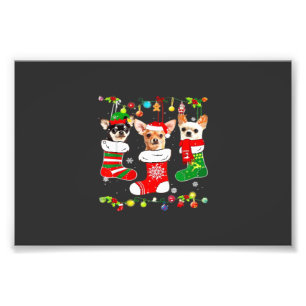Chihuahua Christmas Lights Xmas Dog Classic T-Shir Photo Print