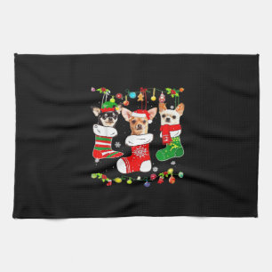 Chihuahua Christmas Lights Xmas Dog Classic T-Shir Tea Towel