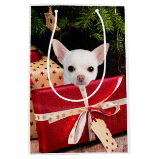 Chihuahua Christmas Medium Gift Bag
