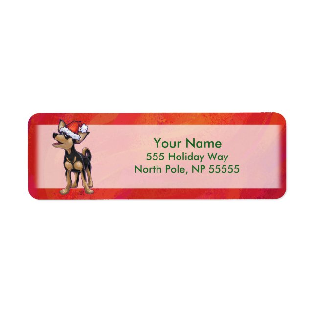 Chihuahua Christmas On Red (Front)