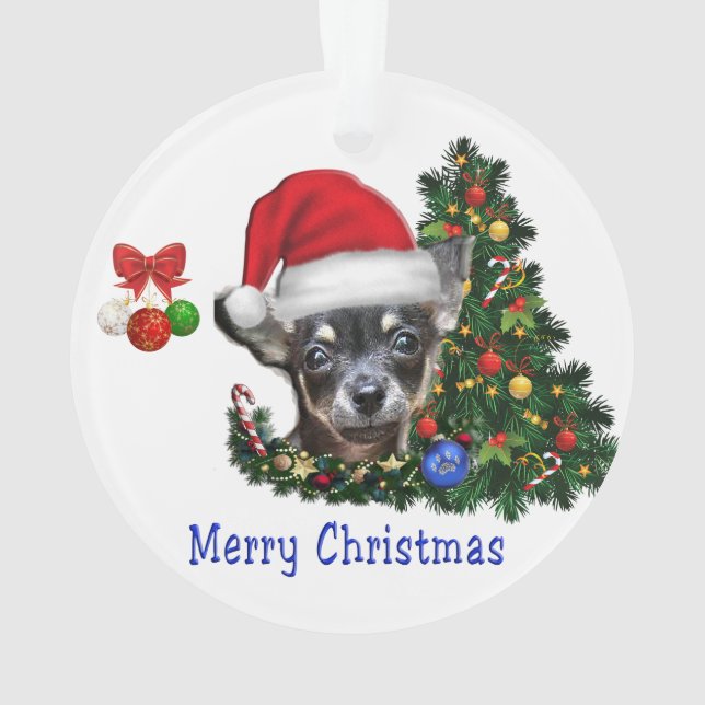  Chihuahua Christmas Ornament (Back)