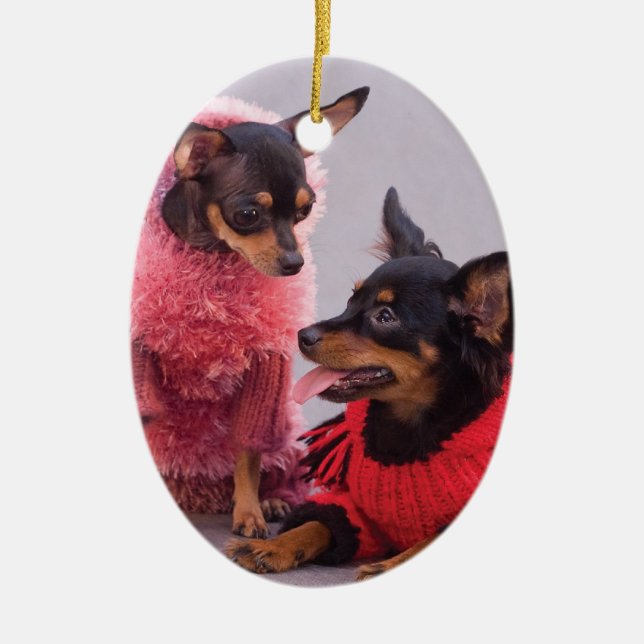 Chihuahua Christmas Ornament (Front)